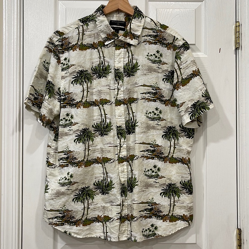 BANANA REPUBLIC LINEN SLIM FIT SHIRT